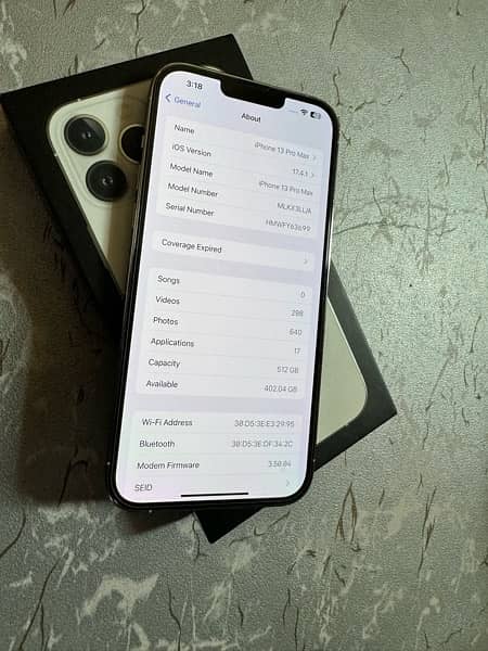 iPhone 13 Pro Max 512gb with Box jv 0