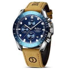 BIDEN Mens's Multifunctional Quartz Watch Blue