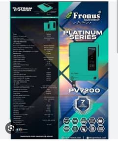 Fronus inverter PV 7200 for sale