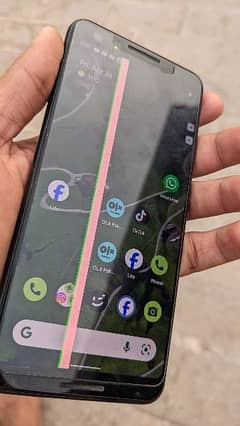 Pixel 3 4gb 64gb Gb 10by 7 Pta approve but sim jacket issue panal line