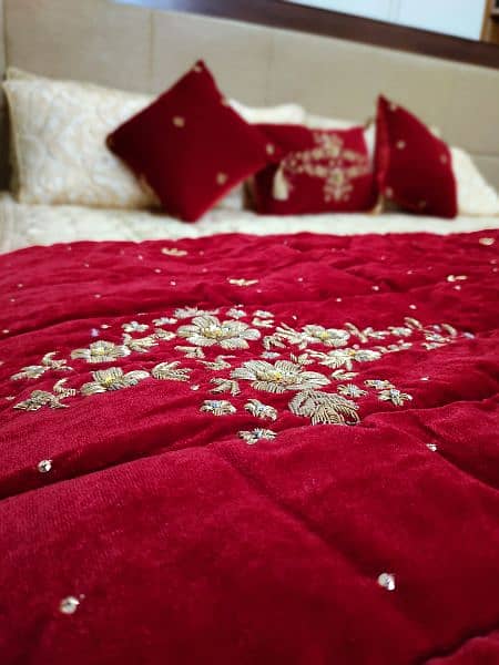 Fancy Bridal Bedsheet set 12 Pcs (luxury) 4