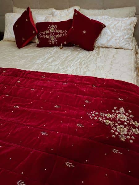 Fancy Bridal Bedsheet set 12 Pcs (luxury) 8