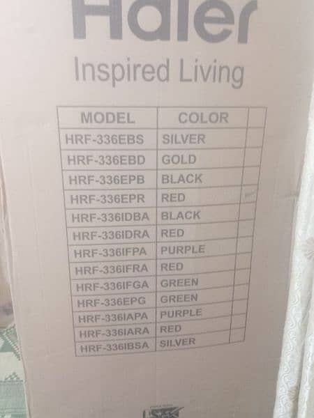 Haier Fridge HRF - 336/ EPR Glass Door Color Red Condition 10/10 2