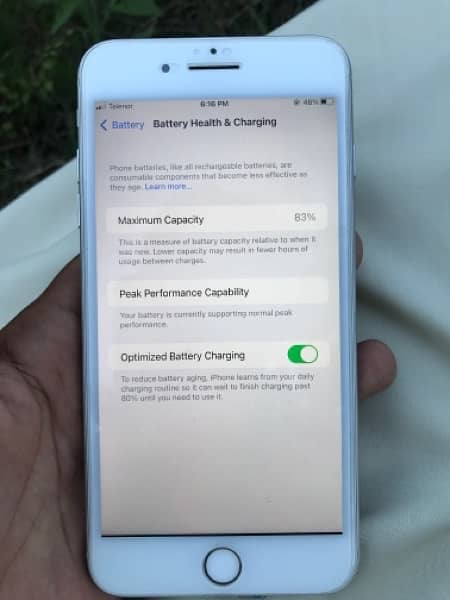 iPhone 8+ Non pta battery 83 256GB white Colour 10/10Condition 3