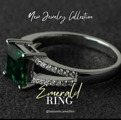 emerald zircon ring