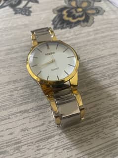 Gold And Silver Chain Watch For Men