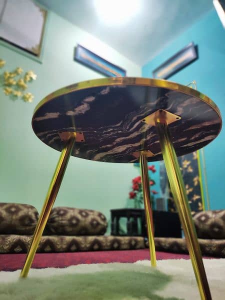 Block And gold Marble Design Table Available 1