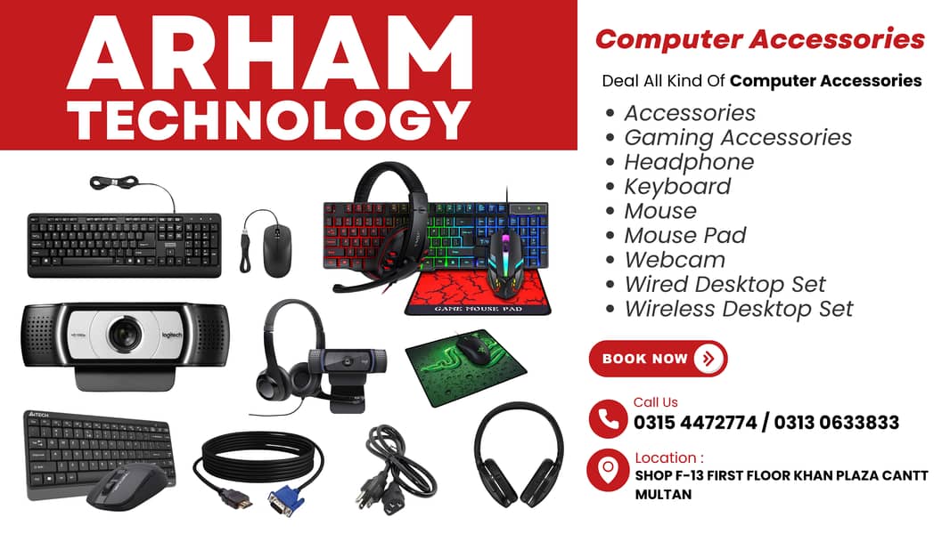 Gaming Accessories / Headphone / Keyboard / Mouse / Mouse Pad / Webcam 0
