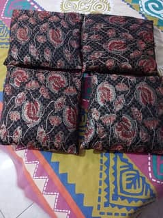 4 black color cushions