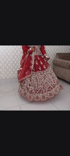 bridal Lehnga blood red color