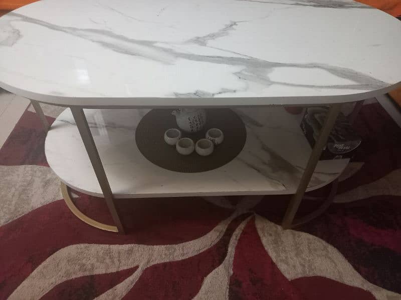 centre table  of waterproof marble like sheet. 2