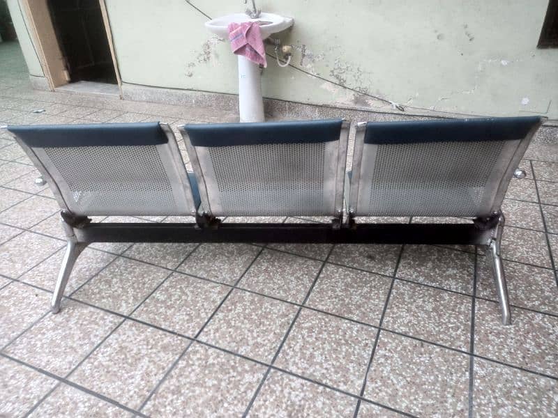 One steel bench 3 seater 1