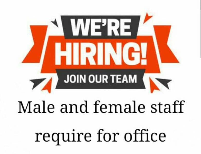 male and female staff required 0