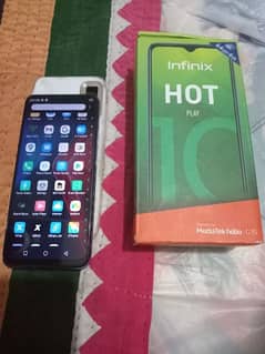 Infinix hot 10 play 4 64 new with complete Saman 10by10 condition