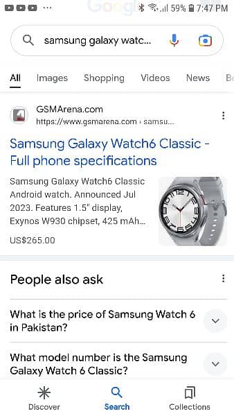 smart watch 6 classic for sale 0