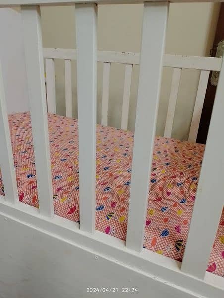 Used Baby cot with in just 8000 (8/10 condition) 1