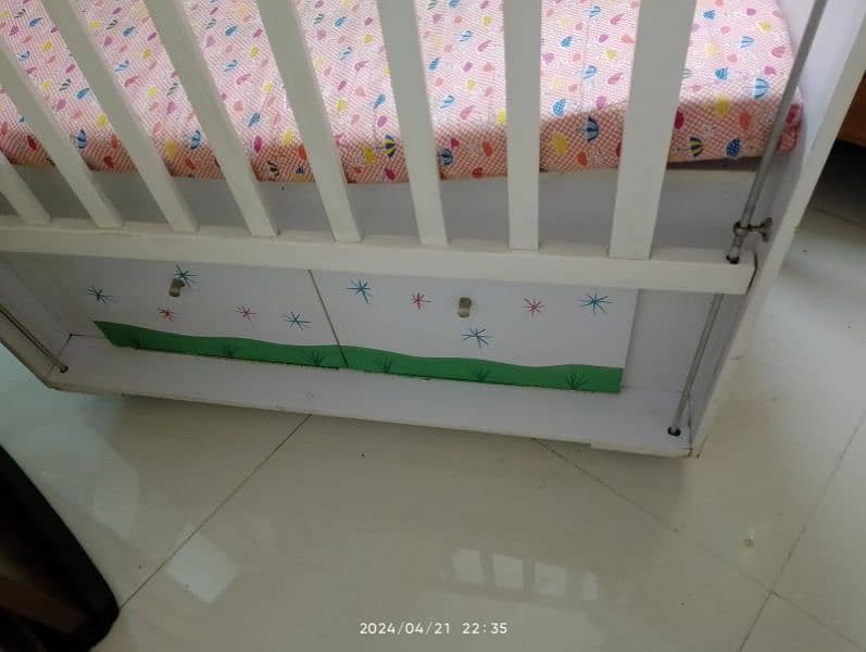Used Baby cot with in just 8000 (8/10 condition) 2