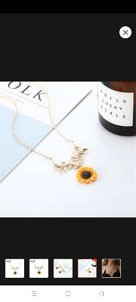 sun flower necklace 0