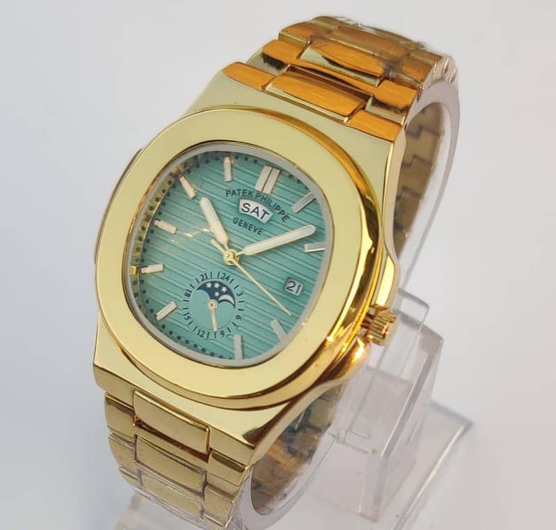 Men's Wrist Watch (2 Colors Golden & Silver) (Free Home Delivery) 0
