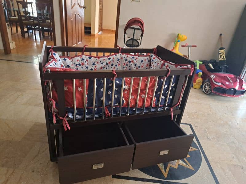 Baby Cot/Bed with Mattress and Bumper 0