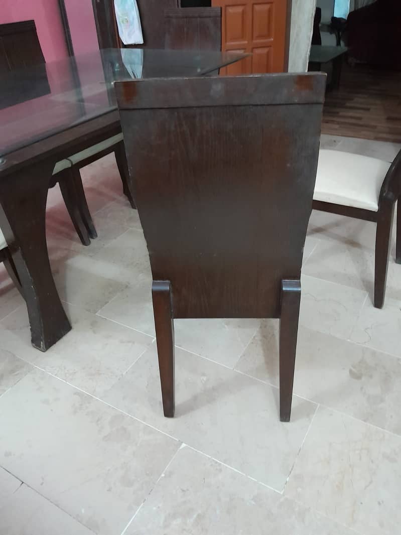 Wooden Dining Table - 6 Chairs 5