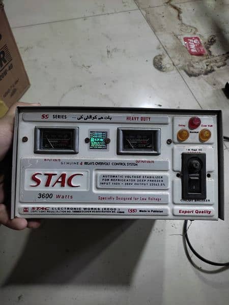 STAC stabilizer 3600 watts. 0