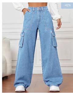 Stylish Blue Cargo Jeans in an affordable price