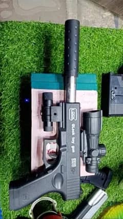 plastic gun with all items