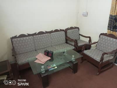 5 seater wooden sofa set