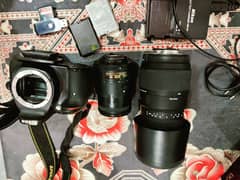 Nikon D5200 with 2 lenses , bag , charger , 2 battries