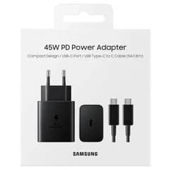 SAMSUNG 45 Watt Charger USB Type-C to Type-C Cable