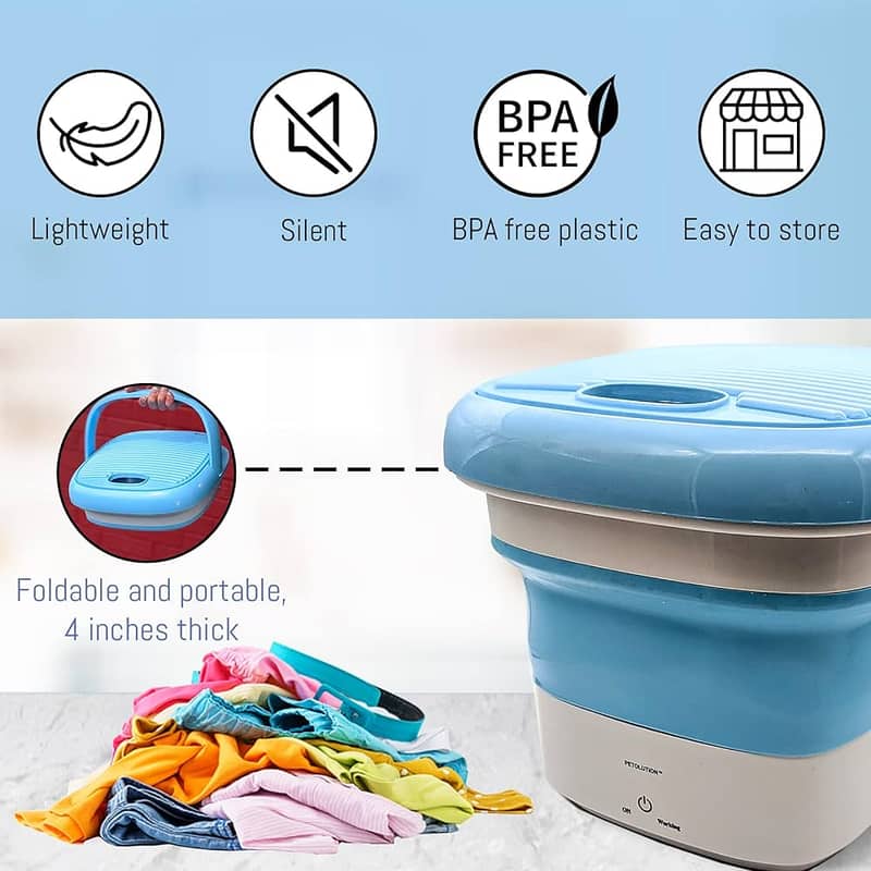 EVADELY-Mini-Washing-Machine-Lightweight-Travel-Small-Clothes-Washer 1