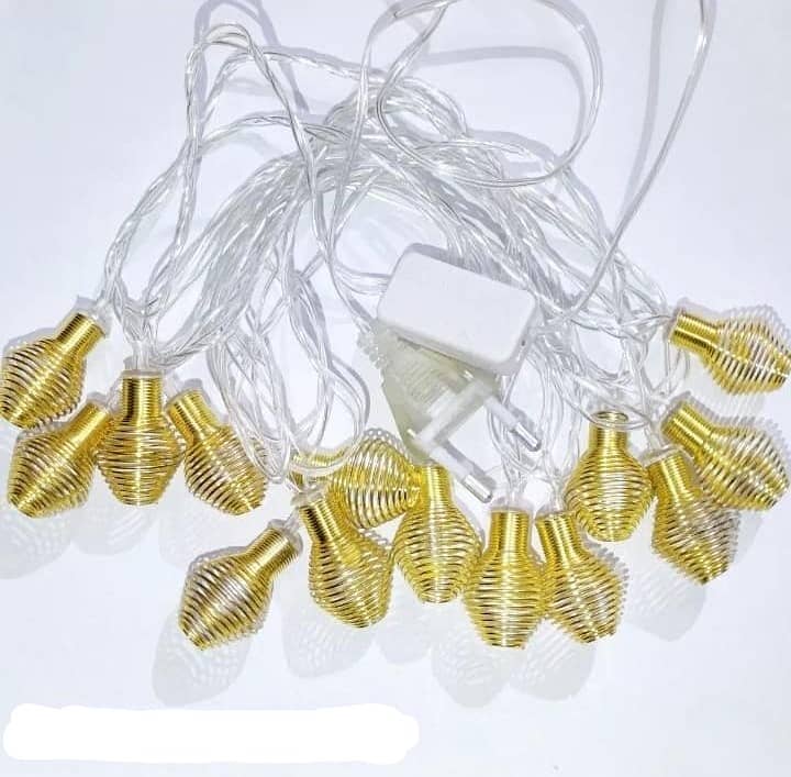 Spring Coil Light String Metal Lamp 14 Bulb  +  Free Delivery 2