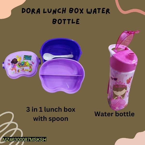 kids lunch box and water bottle 1