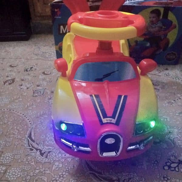 Baby Musical & Light Push Car With Handle | Kids car | baby pram car 6