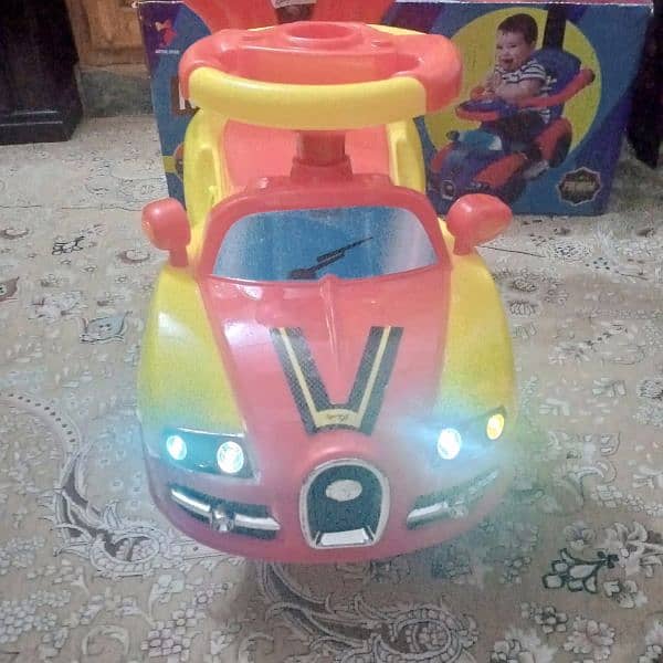 Baby Musical & Light Push Car With Handle | Kids car | baby pram car 8