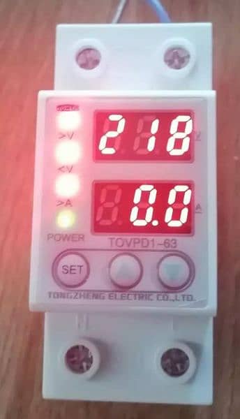 Tomzn 40A 230V Over And Under Voltage Protector Relay Breaker w 0