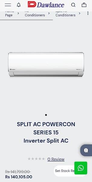 Dawlance PowerCon 15 inverter AC 1 Ton 0