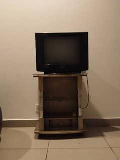 Vintage TV with trolley