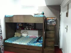 Bunk Bed in three levels with stair case