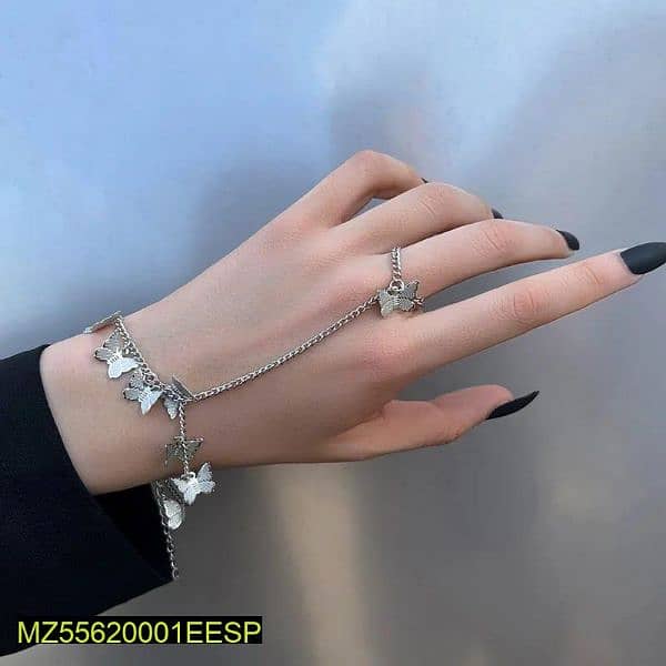 butterfly charm finger ring 0