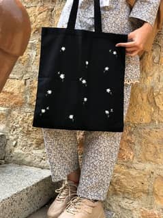 hand-painted Tote bag