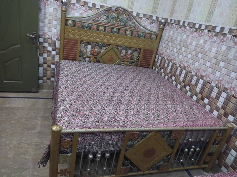 Double Bed Iron With Mattress 3