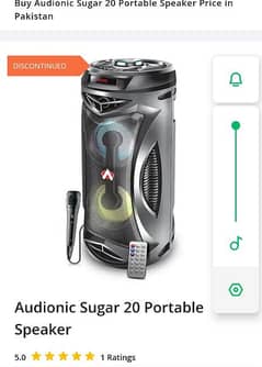 Audionic Sugar 20 Portable Mic & Wireless Speakers