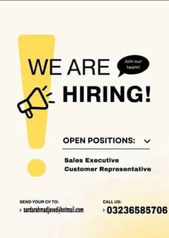 Call center/ Chat spot/ Customer Care/ Sales executive 0