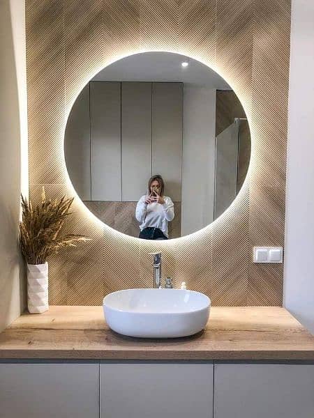 modern design led lights mirror | bathroom mirror  wall hanging mirror 0
