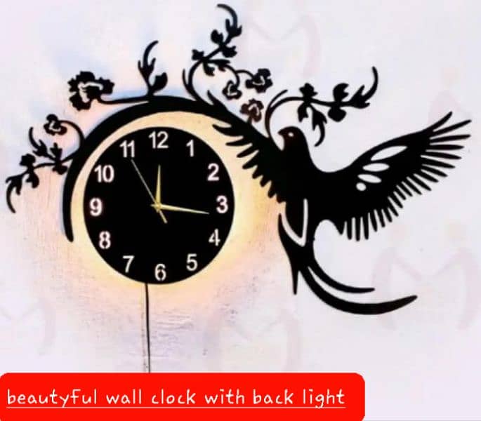 Analogue  wall clocks with back light( with delivery in all Pakistan) 0
