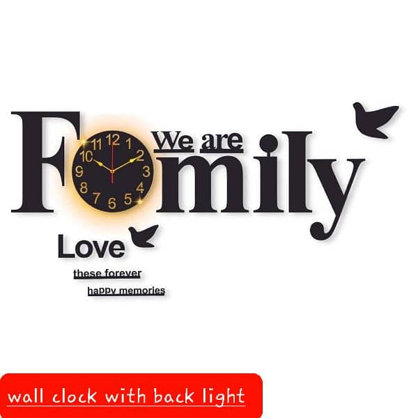 Analogue  wall clocks with back light( with delivery in all Pakistan) 1