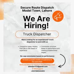Truck Dispatcher (Model Town Q block, Lahore)