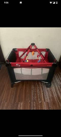 baby cot with play pan